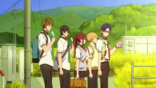 Free! - Iwatobi Swim Club (English Dub) Reunion at the Starting